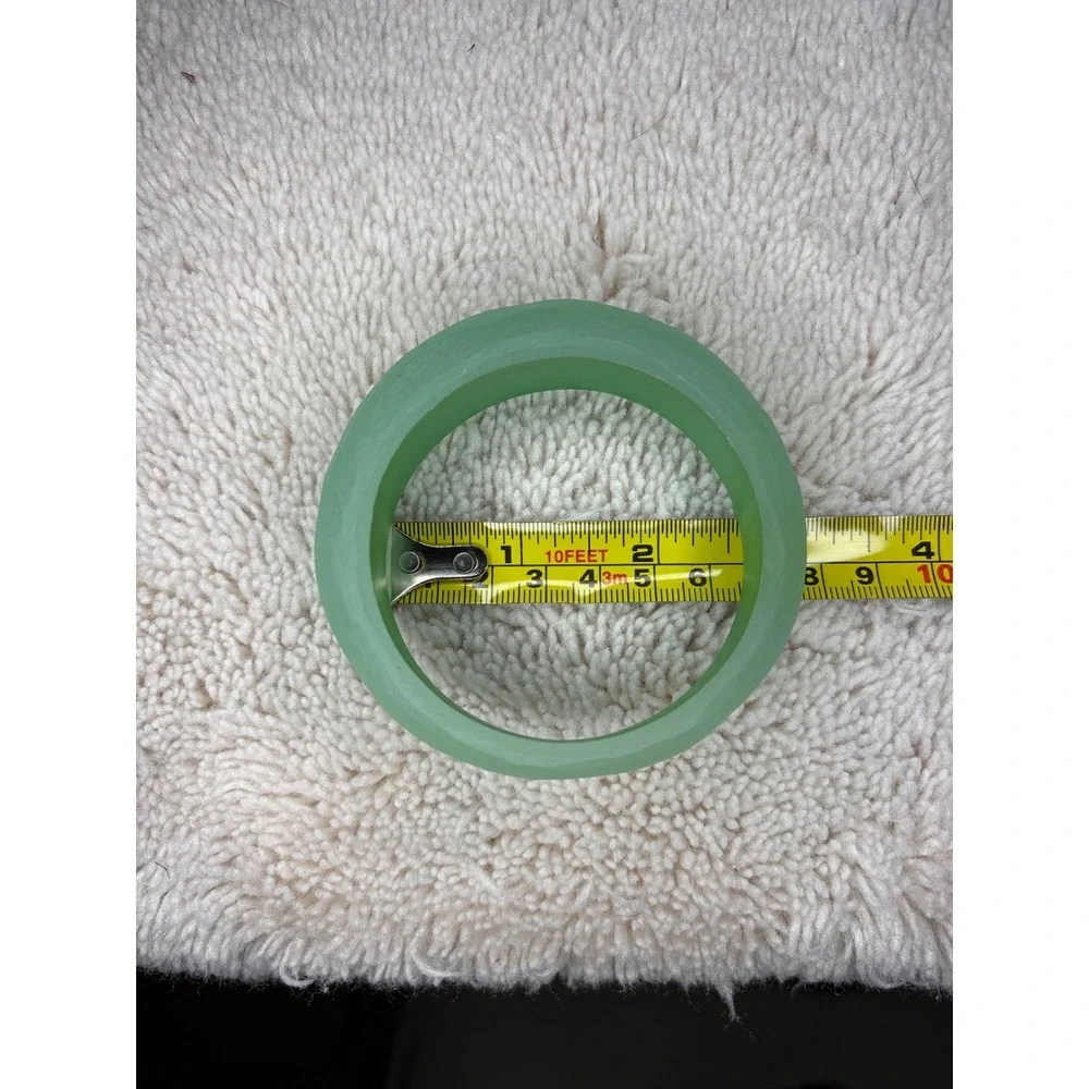 Mint Green Bangle‎ Bracelet Round Domed Jade Resin Stacking Fashion Jewelry